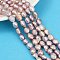 Natural Cultured Freshwater Pearl Beads Strands, Two Sides Polished, Grade 2A+, Thistle, 8~9mm, Hole: 0.8mm, about 33~37pcs/strand, 13.90~14.25''(35.3~36.2cm)