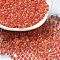 Transparent Glass Round Seed Beads, Inside Colours, Round, Orange Red, 6/0, 4x3mm, Hole: 1.2mm, about 161pcs/10g