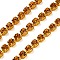 Iron Rhinestone Cup Chains, with Spool, Golden, Topaz, 3x3x2.5mm, about 10yards/roll