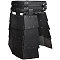 Medieval PU Imitation Leather Thigh Waist Armor, Platinum, Black, 1500x560x11mm