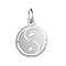 Anti-Tarnish 304 Stainless Steel Pendants, with Jump Ring, Laser Cut, Flat Round with Yin-yang Charm, Stainless Steel Color, 17x12x1mm, 5pcs/set