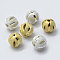925 Sterling Silver Spacer Beads, Faceted, Frosted, Round, Mixed Color, 8mm, Hole: 1mm