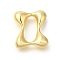 Rack Plating Brass Beads, Balloon Letter, for Personalized Name Necklaces Making, Long-Lasting Plated, Lead Free & Cadmium Free, Real 18K Gold Plated, Letter O, 23.5x20x7mm, Hole: 2mm