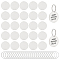 DIY Stamping Blank Charm Keychain Making Kit, Including 304 Stainless Steel Pendants & Split Key Rings, Flat Round, 30x1mm, Hole: 2mm