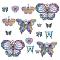 16Pcs 8 Style Plated Alloy Pendants, Cadmium Free & Lead Free, Mixed Shapes, Rainbow Color, 2pcs/style