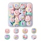 40Pcs 8 Styles Opaque Cute Cartoon Resin Cabochons, Rectangle, Mixed Color, 15.5~17x16~17.5x7.5~8mm, 5pcs/style