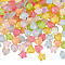 200Pcs 2 Styles Plastic Cabochons, Mixed Color, Mixed Shapes, 13.5x13.5~14x7mm, 100pcs/style