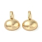 Brass Pendants, Cadmium Free & Nickel Free & Lead Free, Oval Charms, Real 18K Gold Plated, 9x7x4mm, Hole: 3x2mm