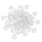 Transparent Acrylic Pendants, Leaf, Clear, 15x15x2mm, Hole: 1.5mm, 100pcs/bag