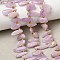 Natural Kunzite Beads Strands, Nuggets, Top Drilled, with Seed Beads, 10~28x4~12x4~8mm, Hole: 0.9mm, about 42~56pcs/strand, 15.16''~15.55''(38.5~39.5cm)