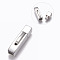 Tarnish Resistant 304 Stainless Steel Bayonet Clasps, Stainless Steel Color, 28.5x7mm, Hole: 5x5mm