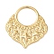Brass Pendants, Real 18K Gold Plated, 27x25x1.3mm, Hole: 11mm