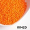 Opaque 11/0 Glass Seed Beads, Round, Orange, 11/0, 2mm, Hole: 0.8mm, about 660pcs/10g
