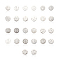 Stainless Steel Links connectors, Flat Round with Alphabet, Letter A~Z, 12x0.8mm, Hole: 0.8mm, 26pcs/set