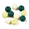 Rubberized Style Imitated Silicone Acrylic Beads, Round, Mixed Color, 11.5x11mm, Hole: 1.8mm