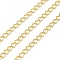 Brass Cable Chains, Soldered, with Spool, Real 18K Gold Plated, 4x3x1mm