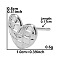 Non-Tarnish Stylish Heart Shaped 304 Stainless Steel Stud Earrings for Women