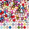 20 Colors Spray Painted ABS Plastic Imitation Pearl Beads, Round, Mixed Color, 6x5.5mm, Hole: 1.8mm, 8g/color