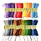 7 Sets 7 Colors Cotton Crochet Threads, Embroidery Threads, Yarn for Lace Hand Knitting, Mixed Color, 1.4mm, about 8.20 Yards(7.5m)/skein, 1 set/color