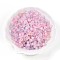 Frosted Transparent Acrylic Beads, Flower, with Gold Foil , Lavender, 5.5~6x3mm, Hole: 1.5mm,  about 1086pcs/50g.