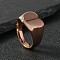 Heart 201 Stainless Steel Finger Rings, Rose Gold, US Size 8(18.1mm)