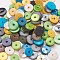 Shell Beads, Dyed, Disc/Flat Round, Heishi Beads, Mixed Color, 7~8mm, Hole: 1mm