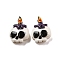 Halloween Theme Resin Decoden Cabochons, White, Skull, 16x12x6.5mm