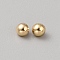 Alloy Shank Buttons, 1-Hole, Round, Light Gold, 4x3mm, Hole: 1x1.2mm