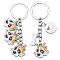 WEWAYSMILE 2 pcs Dog Keychain Car Keychain Pet Pendant Key-Ring Lovely Dog Key-ring Portable Metal Keychain Gift for Pet Lover Birthday Puppy Theme Party Supplies (Boxer Dog), Platinum, 9.05x2.46cm