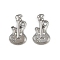 304 Stainless Steel Charms, Guitar Charm, Anti-Tarnish, Stainless Steel Color, 13.5x7.5x1.5mm, Hole: 1.2mm