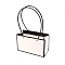 Water-Proof Paper Bags, with Handles, for Gift Bags and Shopping Bags, White, 22x10.5x13.5cm