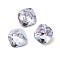 Glass Rhinestone Cabochons, Pointed Back & Back Plated, Faceted, Square, Violet, 4x4x2mm