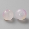 Two Tone Glass Beads, Round, Magenta, 8x7mm, Hole: 1.4mm