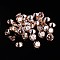 Diamond Shape Glass Rhinestone Cabochons, Pointed Back, Light Peach, 6x4mm, about 100pcs/bag