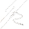Brass Cable Chain Necklace Making, with 304 Stainless Steel Lobster Clasps, Lead Free & Cadmium Free, Long-Lasting Plated, Rack Plating, Silver, 17.56 inch(44.6cm)