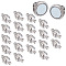 Brass Magnetic Clasps with Loops, Round, Platinum, 14x8mm, Hole: 1.6mm