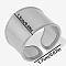 Stylish 304 Stainless Steel Wide Cuff Ring for Women, Simple and Versatile, Stainless Steel Color, 15mm, Inner Diameter: 17mm