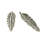 Tibetan Style Alloy Big Pendants, Cadmium Free & Nickel Free & Lead Free, Feather, Antique Silver, 56x17.5x4mm, Hole: 1mm