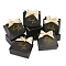 Gold Stamping Thank You Printed Paper Candy Gift Packaging Boxes with Ribbon, Foldable Storage Boxes for Wedding, Rectangle, Black, 12.5x4.5x10cm