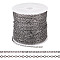 Brass Coated Iron Flat Cable Chains, Soldered, with Spool, Flat Oval, Gunmetal, 2.5x2x0.3mm, about 32.81 Feet(10m)/Roll