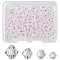 120Pcs 4 Colors Imitation Austrian Crystal Beads, Grade AAA, Faceted, Bicone, Pink, 3~6x3~6mm, Hole: 0.7~0.9mm, 30pcs/color