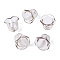 Transparent Acrylic Bead Caps, Flower, Camel, 14.5x17.5~18x17.5~18mm, Hole: 2mm, about 543pcs/500g