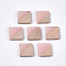Resin & Wood Cabochons, Square, Pink, 20x20x3.5mm