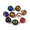 Handmade Gold Sand Lampwork Beads, Round, Mixed Color, 10mm, Hole: 1.4mm