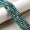 Synthetic Silver Line Turquoise Beads Strands, Dyed, Rondelle, Turquoise, 6x4mm, Hole: 1mm, about 100pcs/strand, 15.87 inch(40.3cm)