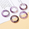 Natural Amethyst Plain Band Finger Rings, Inner Diameter: 21mm, 6mm