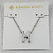Brass Initial Pendant Necklaces for Women, Platinum, Letter H, 15.75 inch(40cm)