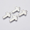 Tarnish Resistant 201 Stainless Steel Pendants, Cross, Stainless Steel Color, 16x10.5x0.8mm, Hole: 2mm