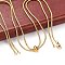 Adjustable 304 Stainless Steel Slider Necklaces, with Snake Chains and Slider Beads, Golden, 28.3 inch~28.5 inch(71.9~72.3cm)