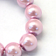 Baking Painted Pearlized Glass Pearl Round Bead Strands X-HY-Q330-8mm-47-3